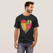 Spaans Dominicaans vlaghart T-shirt (Voorkant volledig)