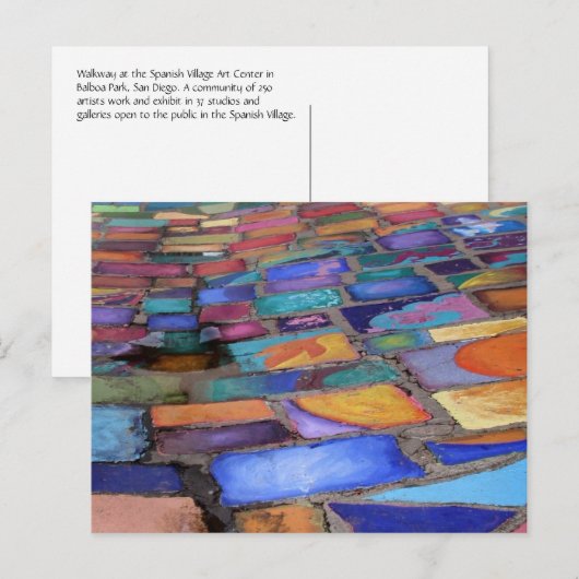 Spaans dorp Art Ctr, Balboa Park, San Diego 2 Briefkaart (Voorkant / Achterkant)