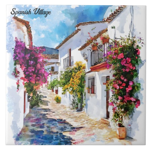 Spaans dorp tegeltje (Voorkant)