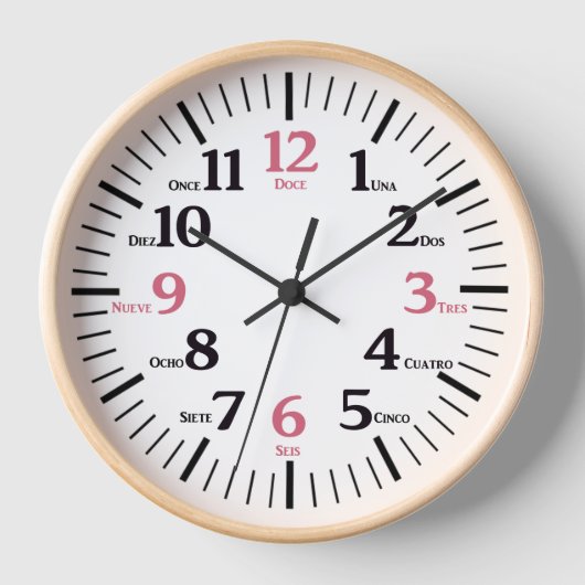 Spaans El Reloj Tiempo Gift Wall Decor Wood (Voorkant)