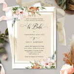 Spaans, Elegant Blush Terracotta Floral Wedding I Kaart<br><div class="desc">Mooie en elegante trouwuitnodiging in het Spaans met delicate waterverf vlekken, bloemen in de waterverf en moderne handgeschreven kalligrafie. Hetzelfde ontwerp is ook beschikbaar in het Engels. Florale bouquets in een mooi mengsel van stoffige rozen, wazige roze, terracotta, oranje, groene en blauwe tinten. Waterverf kleurt naar beneden in beige en...</div>