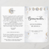 Spaans, Elegant Celestial Quinceañera Programme (Voorkant)