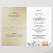 Spaans Elegant Champagne Gold Quinceañera Programm (Achterkant)