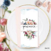 Spaans, Elegant Pastel Floral Quinceañera Menu