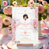 Spaans Elegant Schattige Meisje Primera Comunión Kaart