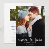 Spaans Elegant Verticale Foto slaat de datumkaart Save The Date (Voorkant / Achterkant)