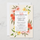 Spaans Elegante Bloemen Wit Lijst 50ste Verjaardag Kaart (Voorkant)