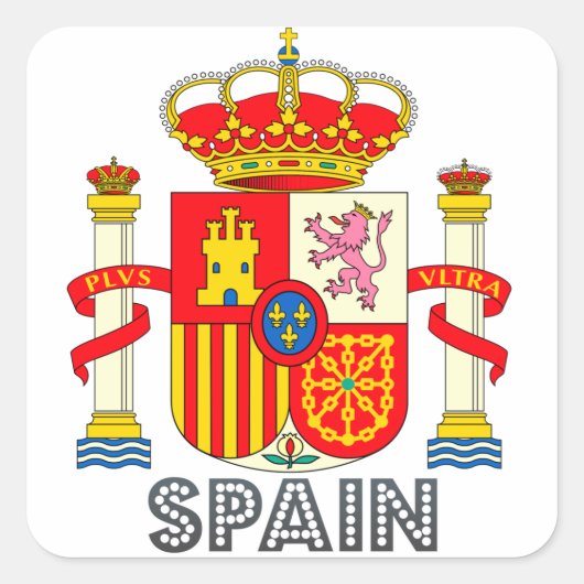 Spaans embleem vierkante sticker (Voorkant)