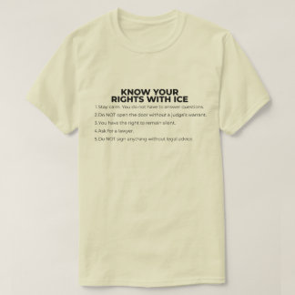 Spaans en Engels Ken Je Rechten ICE T-shirt