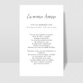 Spaans En Memoria Amorosa Gebed Foto Kaart