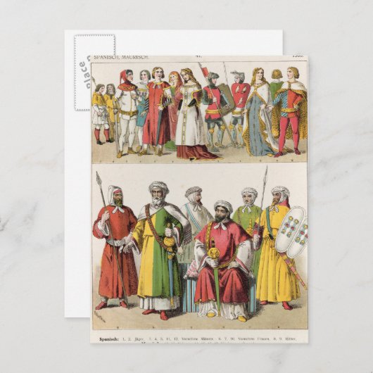 Spaans en Moorish Dress Briefkaart (Voorkant / Achterkant)