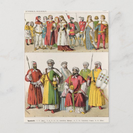 Spaans en Moorish Dress Briefkaart (Voorkant)