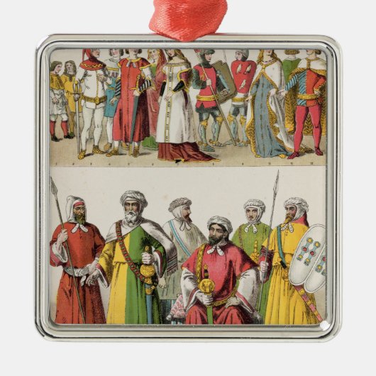 Spaans en Moorish Dress Metalen Ornament (Voorkant)