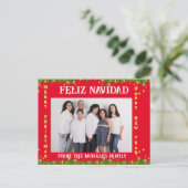 SPAANS ENGELS DOUANESCHRISTMAS FOTO CARD FEESTDAGENKAART (Staand voorkant)