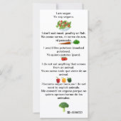 Spaans Engels: Phrases Vegan Cheat sheet card (Voorkant)