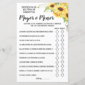 Spaans engels spel in het vrijgezellenfeest (Achterkant)