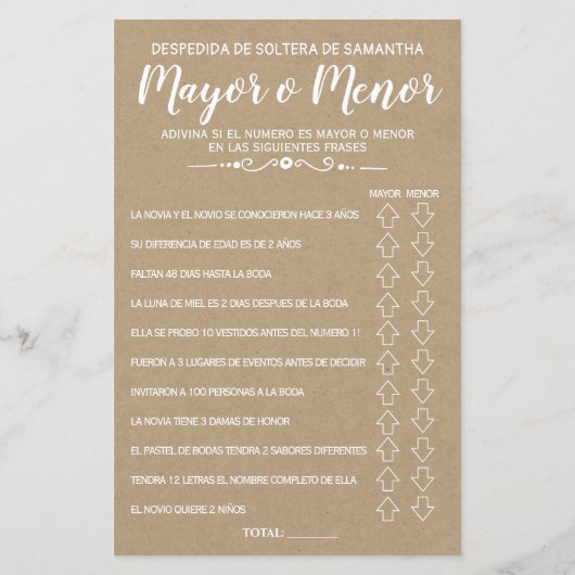 Spaans engels spel in het vrijgezellenfeest (Achterkant)