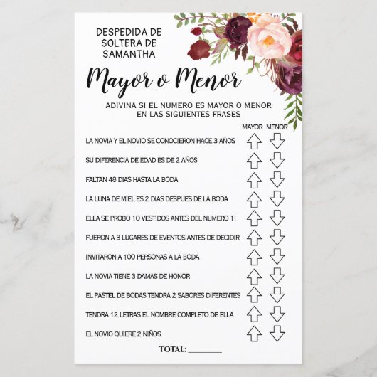 Spaans engels spel in het vrijgezellenfeest (Achterkant)