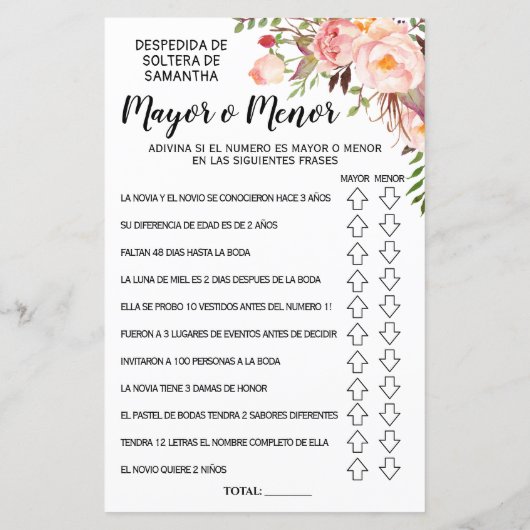 Spaans engels spel in het vrijgezellenfeest (Achterkant)