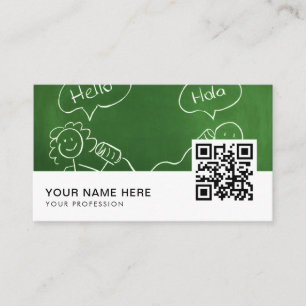 Spaans Engels Vertaler QR Code Visitekaartje