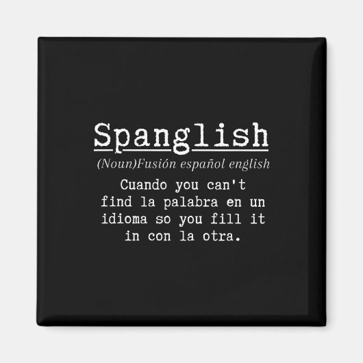 Spaans-Engelse definitie grappige Spaanse leraar t Magneet (Voorkant)