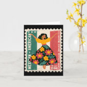 Spaans erfgoed Mexicaans-Amerikaanse Bloemendanser Kaart (Gele Bloem)