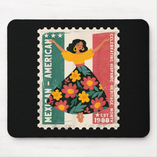 Spaans erfgoed Mexicaans-Amerikaanse Bloemendanser Muismat (Voorkant)