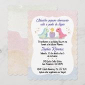 Spaans/Español Baby shower Dinosauriërs Waterverve Kaart (Voorkant / Achterkant)