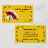 Spaans Fan Corners Name Title visitekaartje (Voorkant / Achterkant)