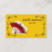 Spaans Fan Corners Name Title visitekaartje (Voorkant)