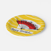 Spaans Fan Verjaardagspapier bord (Gekanteld)