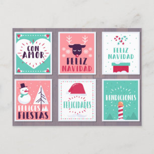 SPAANS FELIZ NAVIDAD CHRISTMAS CARD SET FEESTDAGENKAART
