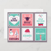 SPAANS FELIZ NAVIDAD CHRISTMAS CARD SET FEESTDAGENKAART (Voorkant / Achterkant)