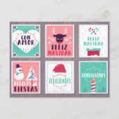 SPAANS FELIZ NAVIDAD CHRISTMAS CARD SET FEESTDAGENKAART (Voorkant)