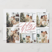 Spaans Feliz Navidad Photo Collage Feestdagenkaart (Voorkant)