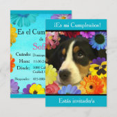 Spaans: Fiesta de cumpleaños — Invitación Kaart (Voorkant / Achterkant)