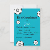 Spaans: Fiesta de cumpleaños — Invitación Kaart (Achterkant)