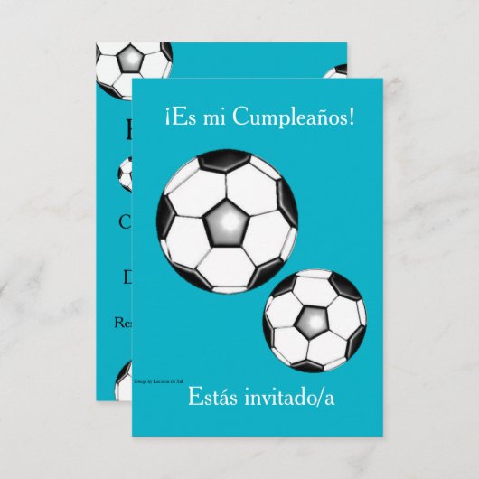 Spaans: Fiesta de cumpleaños — Invitación Kaart (Voorkant / Achterkant)