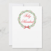 Spaans Fiesta de Navidad Krans Kerstfeest Kaart (Achterkant)