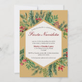 Spaans Fiesta Navideña Classy Chic Schattigee Kers Kaart (Voorkant)