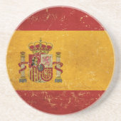 Spaans Flag Grunge Design Onderzetter (Voorkant)