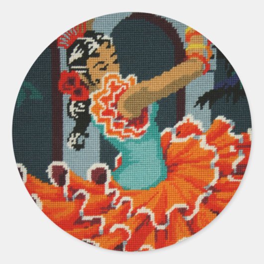Spaans Flamenco Dancer Sticker (Voorkant)