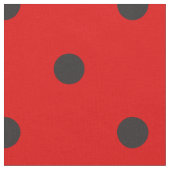 Spaans Flamenco rood zwart polka dot Stof (Close Up)