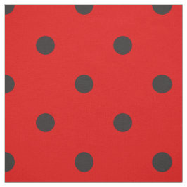 Spaans Flamenco rood zwart polka dot Stof