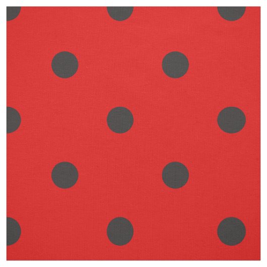 Spaans Flamenco rood zwart polka dot Stof (Swatch)