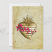 Spaans, Floral Milagro Hart Mexicaanse bruiloft Kaart (Achterkant)