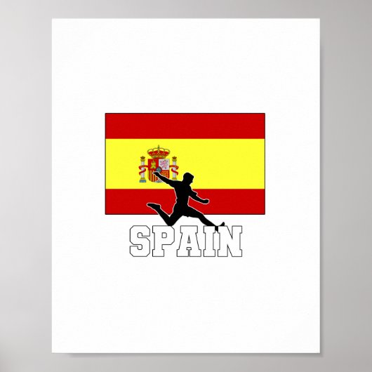 Spaans Football Voetbalteam Poster (Voorkant)