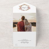 Spaans, foto, pampas gras bruiloft scheur van RSVP All In One Uitnodiging (Buitenkant)