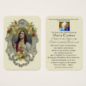 Spaans Funeral Sacred Heart Jesus Heilige Prayer Visitekaartje (Voorkant /achterkant)