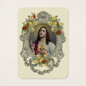 Spaans Funeral Sacred Heart Jesus Heilige Prayer Visitekaartje (Voorkant)
